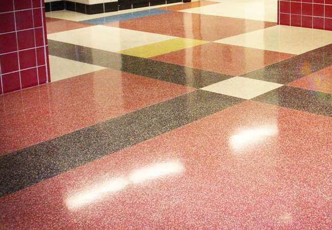 beautiful epoxy floor in store